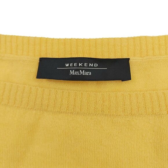 MaxMara Weekend Sweater Womens Small Yellow Wool Blend Comfy Cozy Knitted Office - Picture 8 of 10